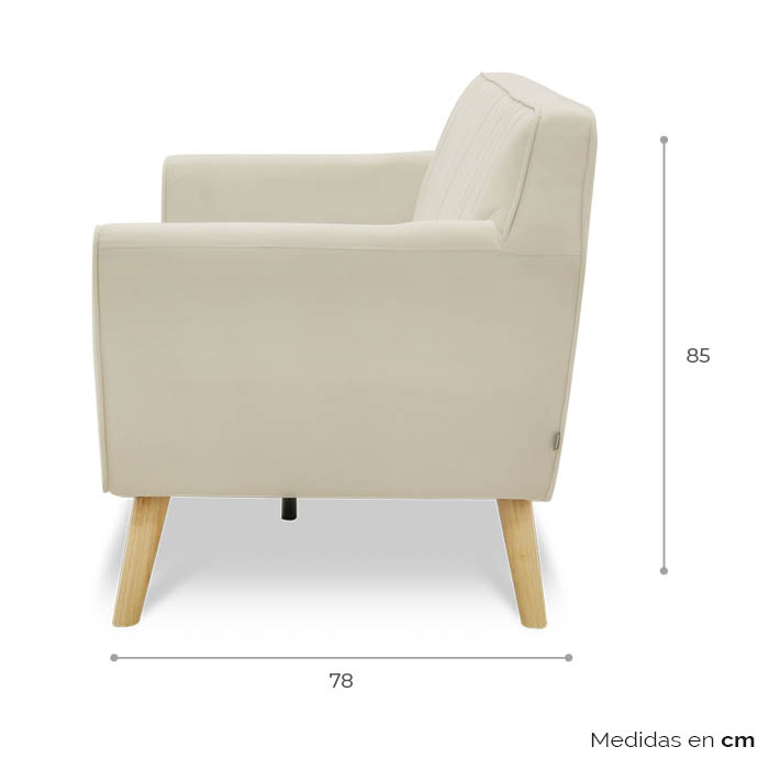 Sofa Tela Beige Brix | Sofá | salas